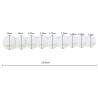  Gode en verre Snowball 12.6 x 2cm